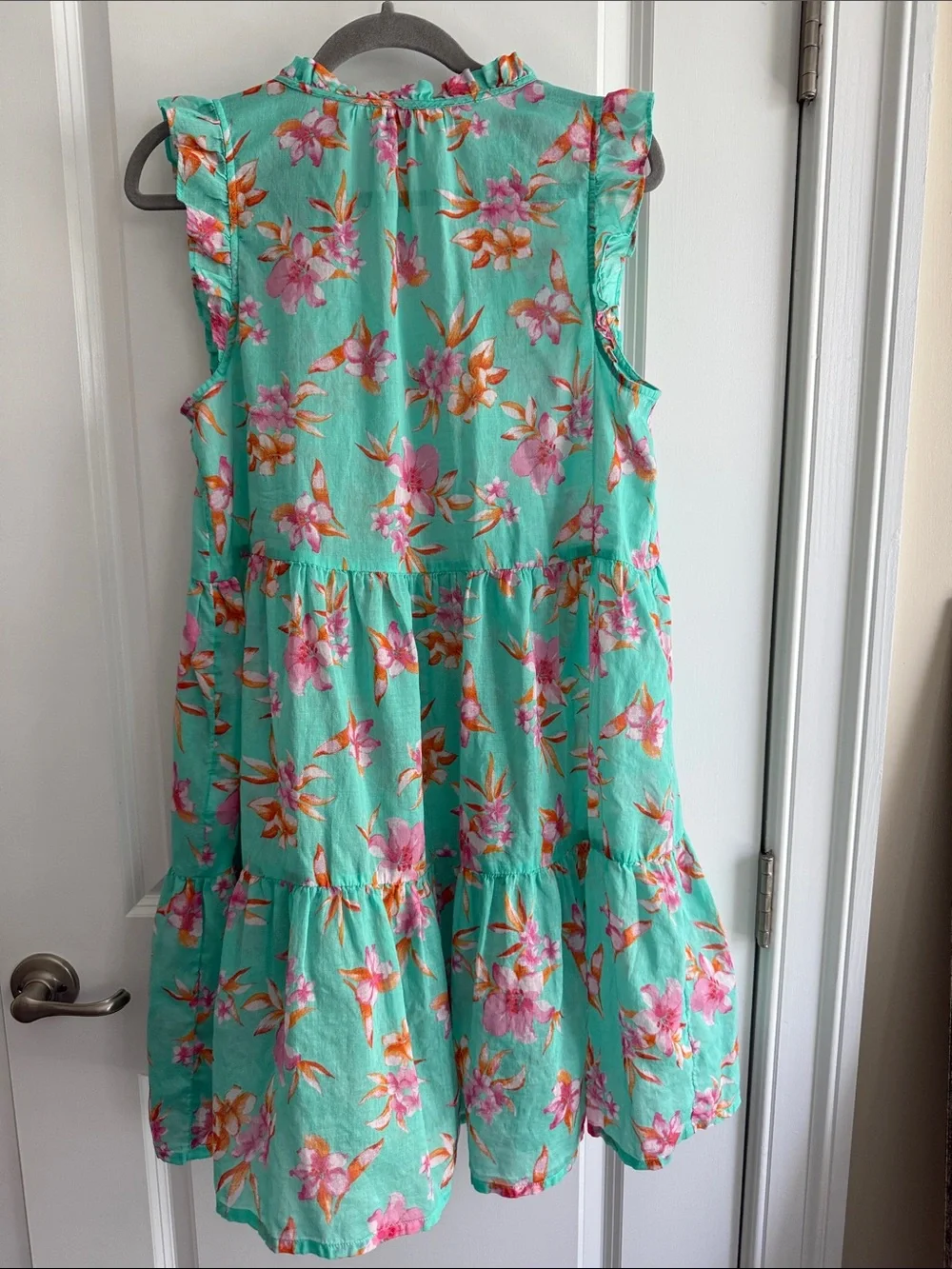 J. Crew aqua floral